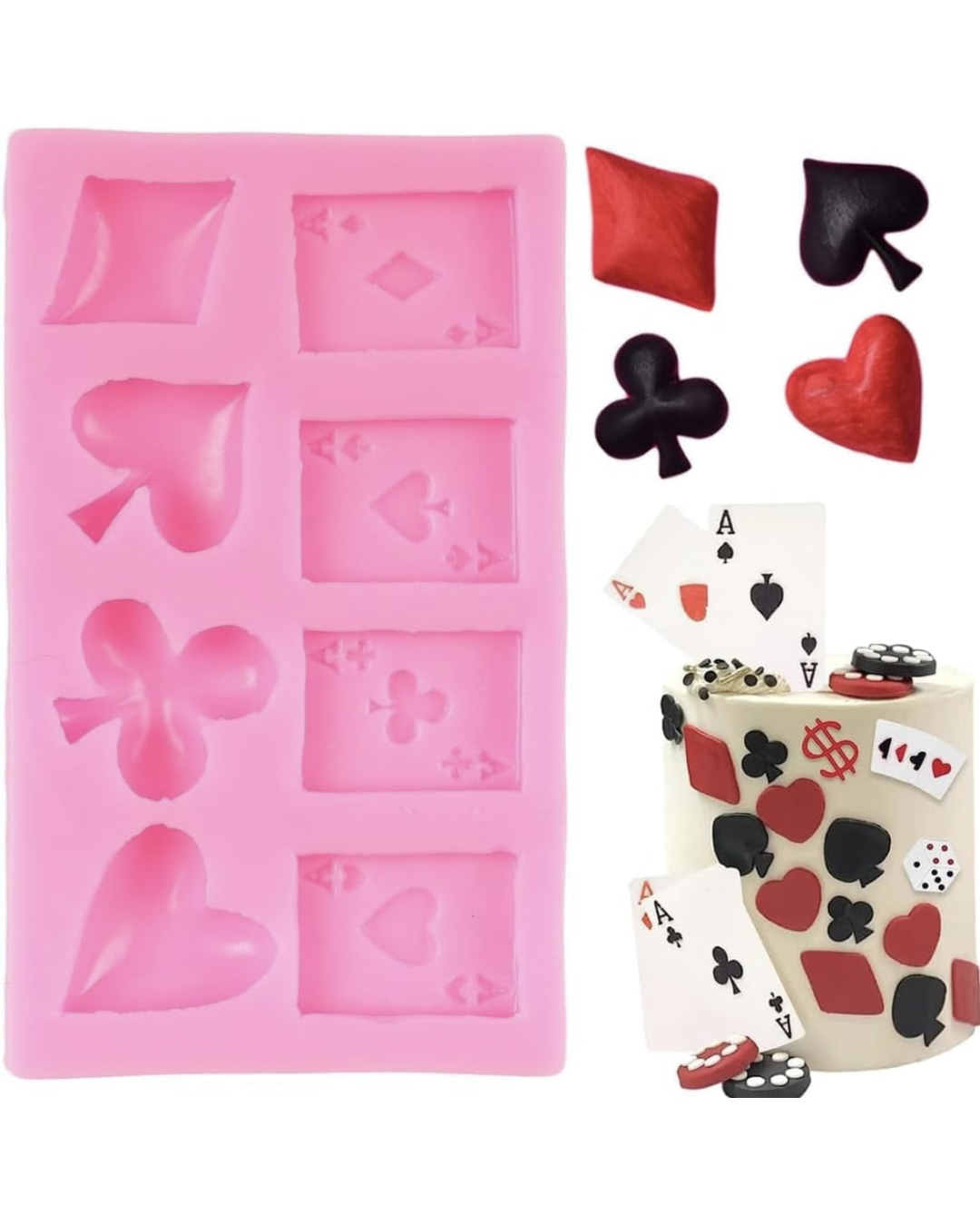 Poker Playing Cards Silicone Mold